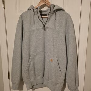 Carhartt Gray Paxton Half-Zip Rain Defender Hoodie